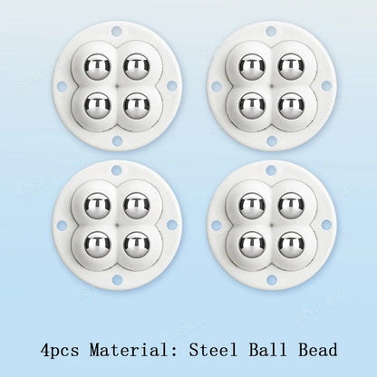 4Pcs Non Punching Adhesive Furniture Ball Universal Pulley Household Mobile Base Accessories Trash Can Bottom Small Wheel