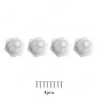 4Pc White Nylon