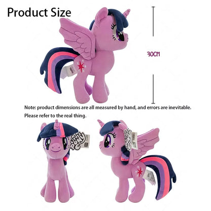 Little Pony Rainbow Dash Applejack Plush Toy 28cm Official Hasbro Figure Soft Stuffed Animal For Fans Collection Gift