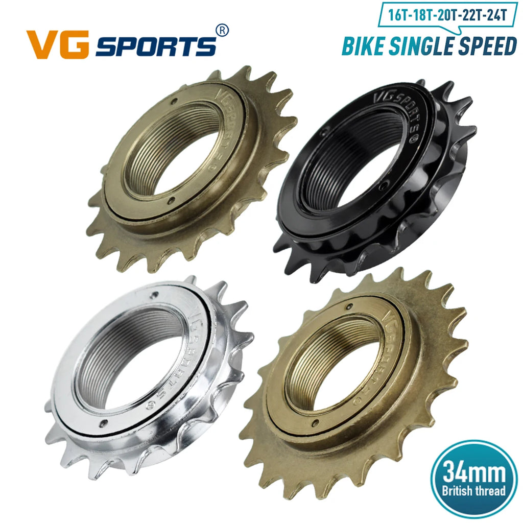 1pc 16T 18T 20T 22T 24T Single Speed Bike Freewheel Compatible With Threaded Freehub Replacement Bike Parts Bicycle Accessories
