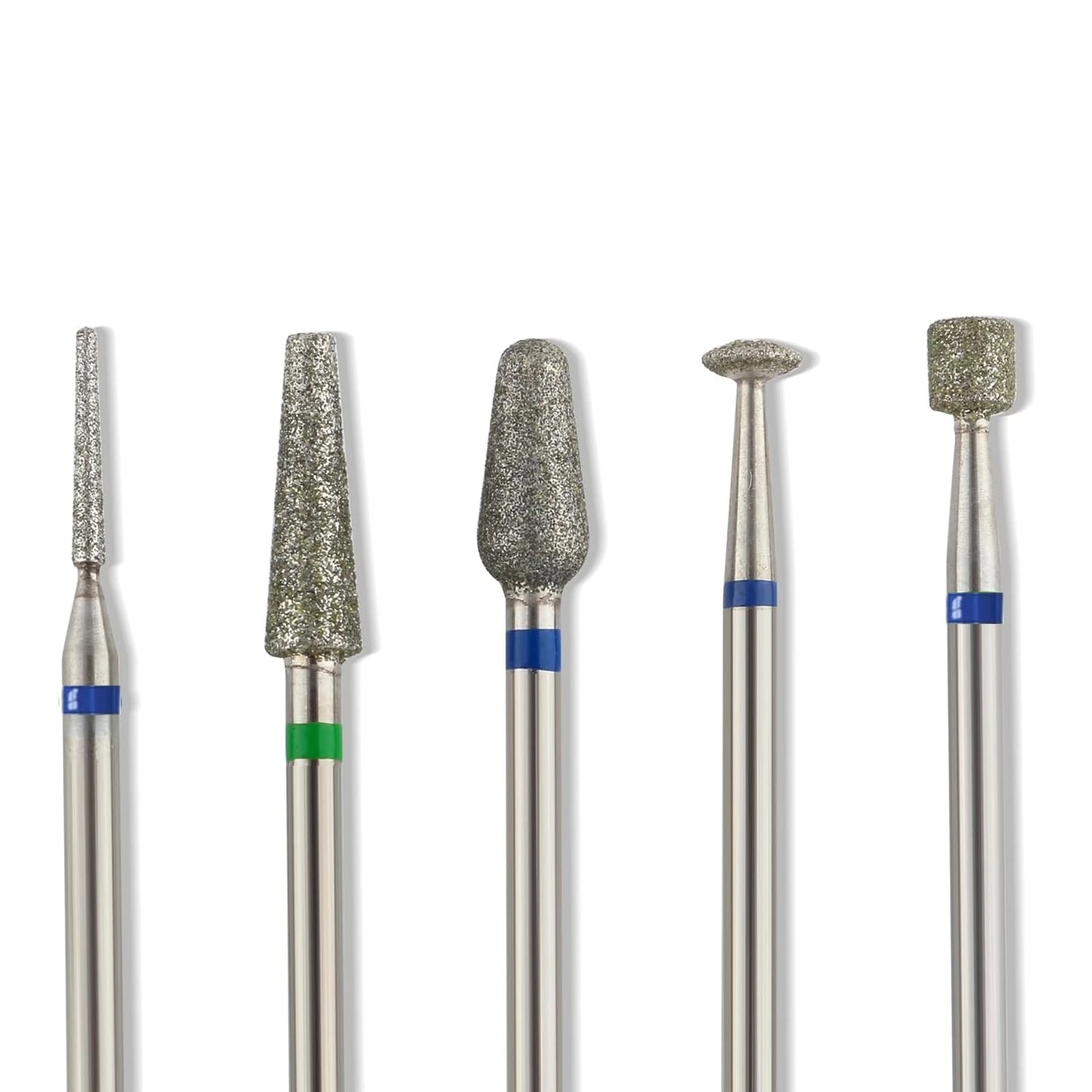 5PCS Diamond Nail Drill Bit Set of Milling Cutters for Manicure Diamond Bit Cuticle Remove Nail Bits for Electric Drill Machine