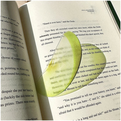 Delicate Transparent Acrylic Apple Bookmark Reading Mark Student Gift Premium Feeling Cute Grape Tomato Bookmarks