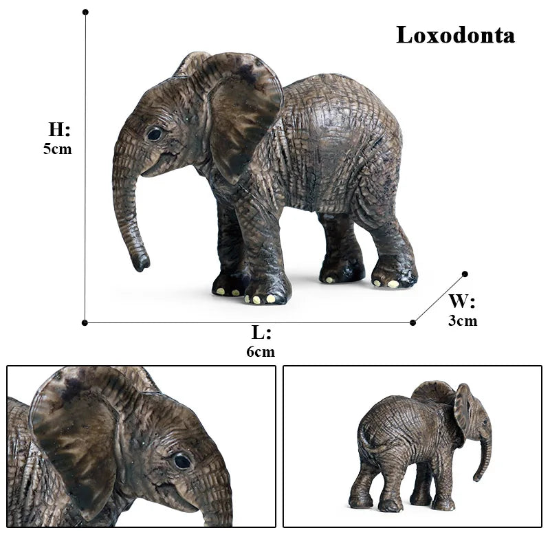 Oenux African Wild Animals Elephant Model Simulation Big Mammoth Action Figures Figurine PVC Educational Toy For Kids Gift