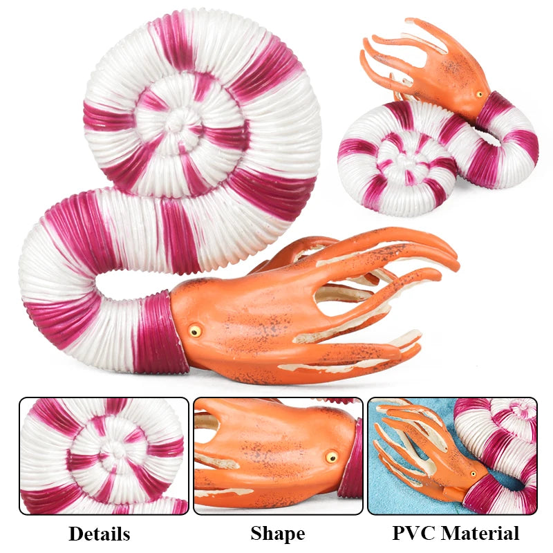 Oenux Ocean Animals Model Jellyfish Starfish Sea Anemone Coral Action Figures Aquarium PVC Miniature Educational Kids Toy Gift