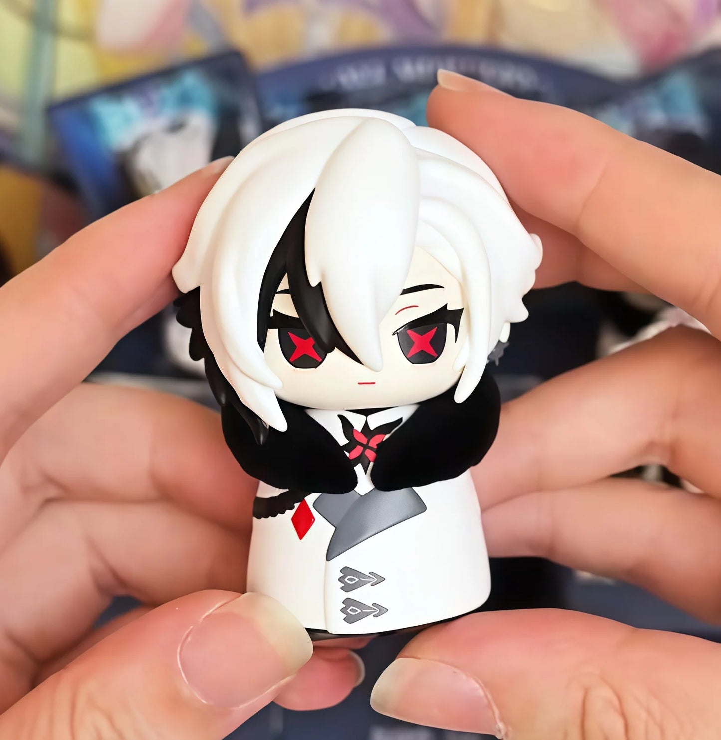 Mihoyo Genshin Impact Fatui Harbinger Q Version Series Blind Box Desktop Mini Doll Model Toys Trend Decoration Surprise Gifts