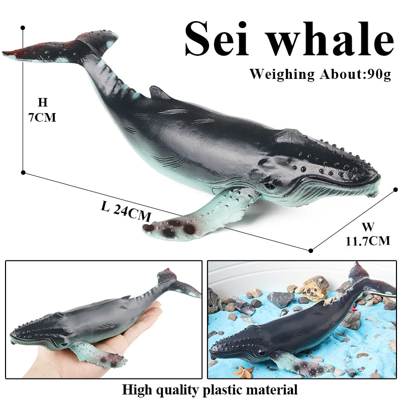 Oenux Savage Marine Sea Life Megalodon Action Figure Classic Ocean Animals Big Shark Fish Model PVC Collection Toy For Kids Gift