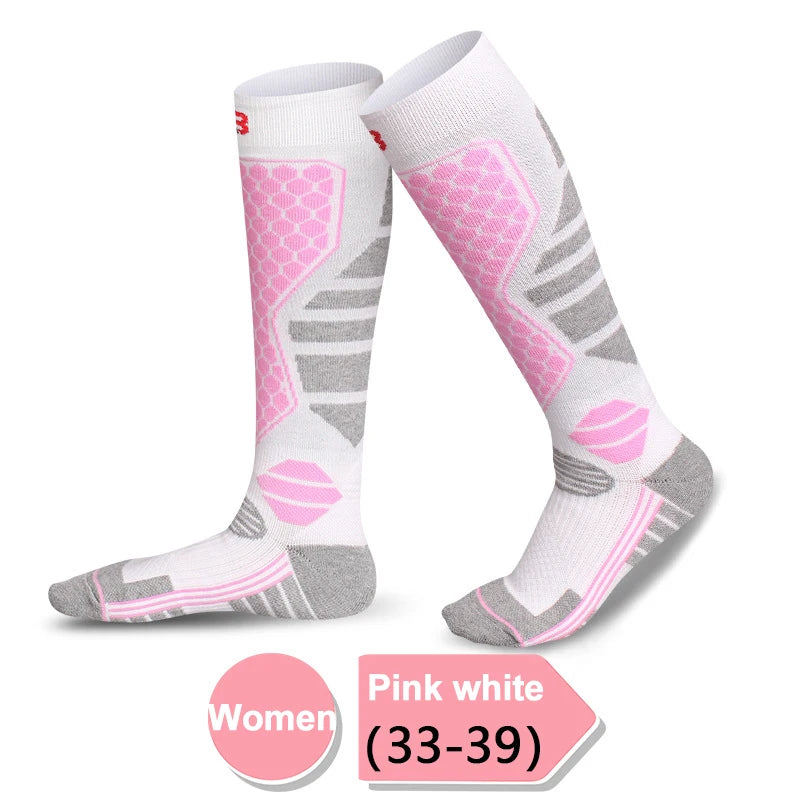 GTUBIKE New Winter Warm Ski Socks Anti-slip Thickened Compression Snowboard Socks Thermal Moisture-wicking Knee High Socks