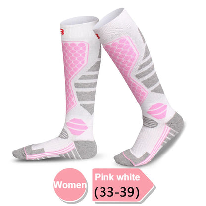 GTUBIKE New Winter Warm Ski Socks Anti-slip Thickened Compression Snowboard Socks Thermal Moisture-wicking Knee High Socks