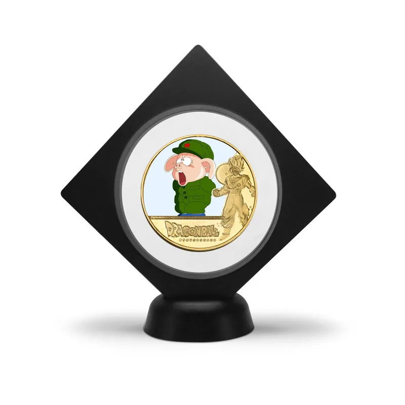 Dragon Ball Gold Plated Gold Coin Son Goku Vegeta Commemorative Coins Children Classic Anime Peripherals Collection Toy Souvenir