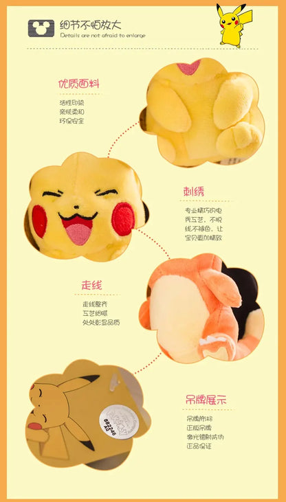 Anime Pokemon Pikachu Mew Psyduck Squirtle Bulbasaur Kawaii Stuffed Plush Toys School Bag Backpack Pendant Doll Keychain Gift