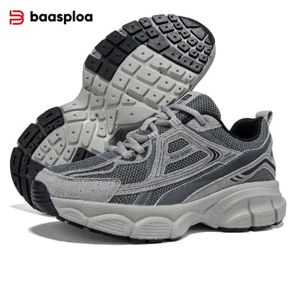 Baasploa Women Sports Shoes Outdoor Lightweight Breathable Jogging Sneakers Female Casual Mesh Anti-slip Lace Up Running Shoes