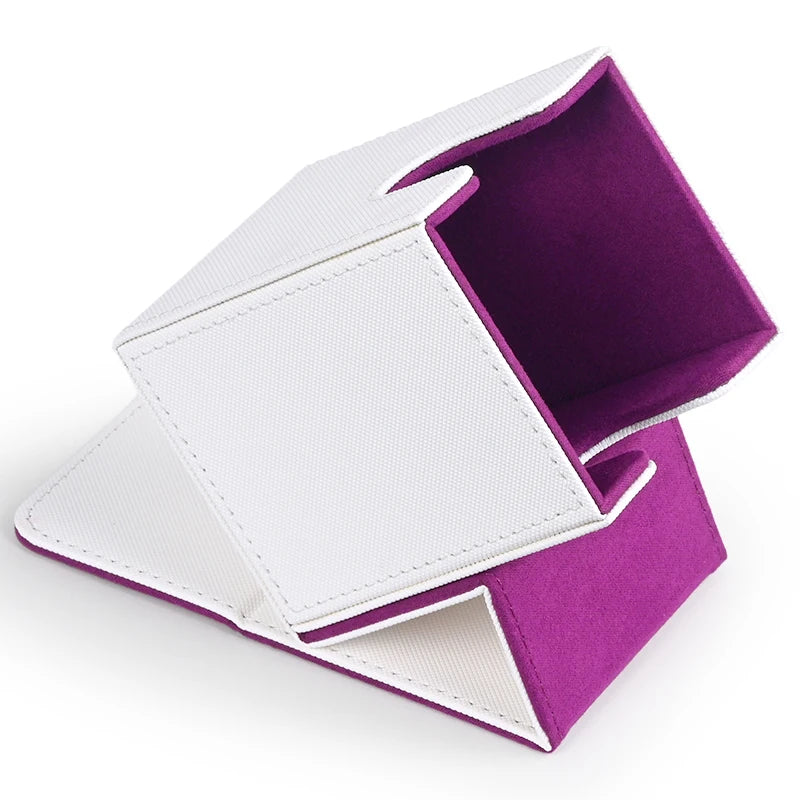 Card Deck Box,Card Deck Case Holds 100+ Sleeved Cards, PU Leather Card Storage Box For  TCG game trading cards.