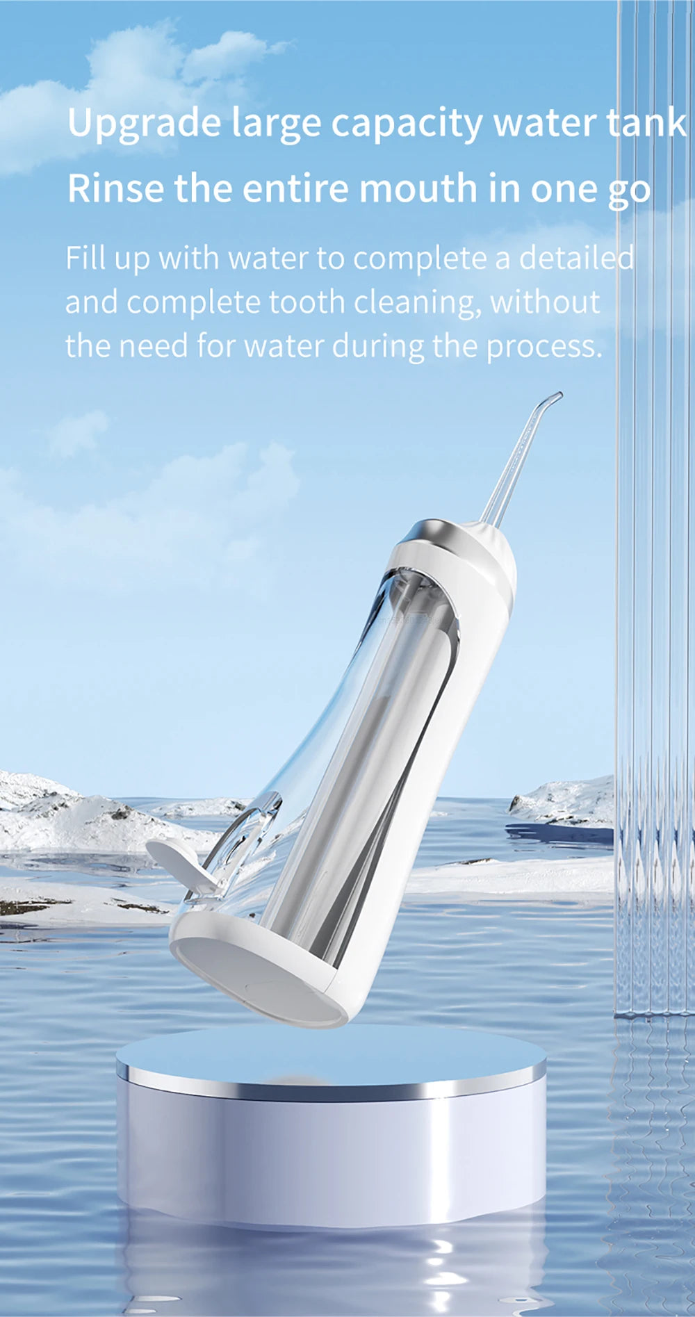 Teeth Water Flosser Electric Oral Irrigator Portable Home Dental Cleaning Teeth Rechargeable Waterproof Teeth Cleaner Oral Care