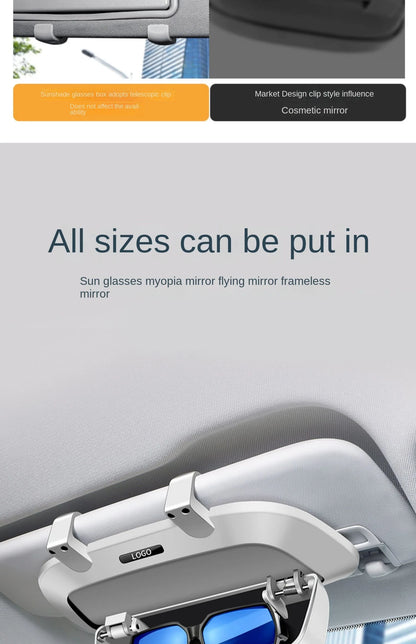 Car glasses case, sun visor, multifunctional car sunglasses holder, in-car glasses clip, modified storage box
