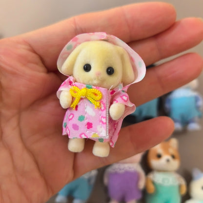 Simulation Forest Rabbit Family DIY Playset Mini Rabbit Bear Figure Toy Dolls Kids Gifts