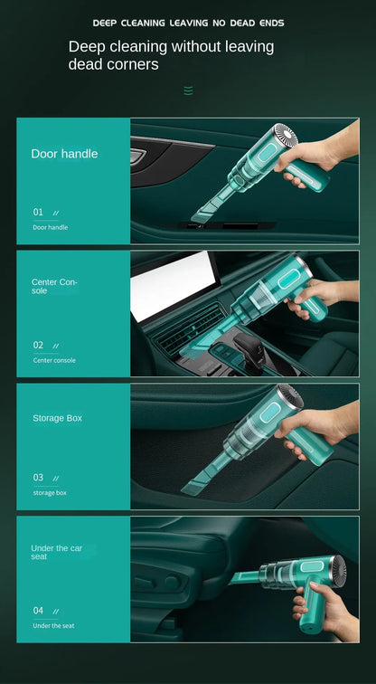 Car Cordless Vacuum Cleaner Portable Large Suction Household Cleaning Equipment Handheld Dust Collector Small Mini Dust Blower