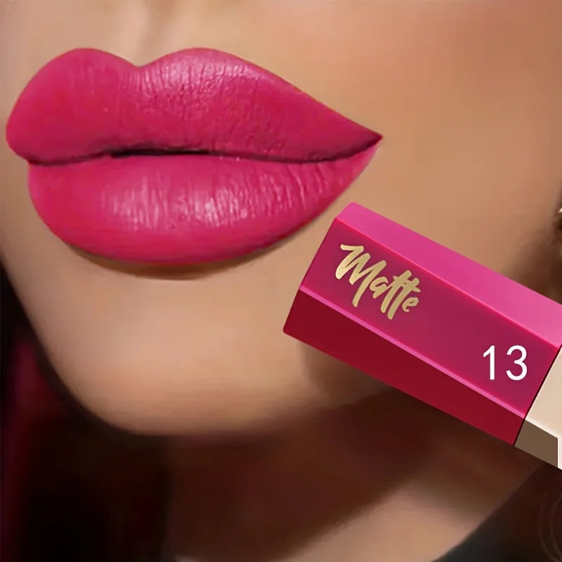 Matte Velvet Lip Tint, Nude Color Lip Glaze, Long Lasting Waterproof Non Transfer, Lightweight Soft Lip Makeup, Perfect Valentin