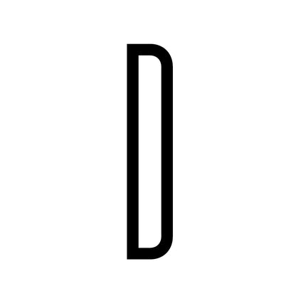 4 Inch 100mm Self Adhesive Big Modern Door Number for Exterior House Apartment Plaque Mailbox Address Digits Sticker Sign Black