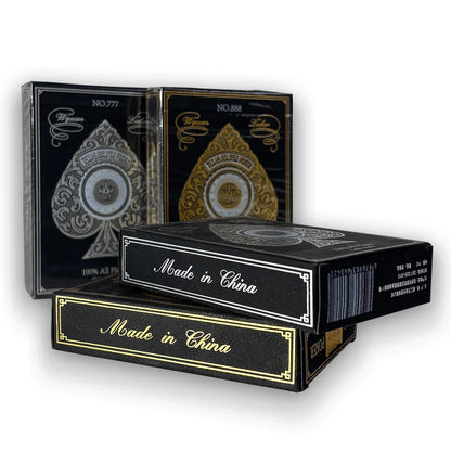 Premium Gold Edge Silver Edge Playing Cards PVC Plastic Waterproof Durable Poker Cards Large Character Deck of Cards for Parties
