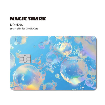2025 New Cute Holographic Mouse Cat No Fade Laser Reflective Front Skin Cover Skin Sticker for Credit Card Debit Bank Card
