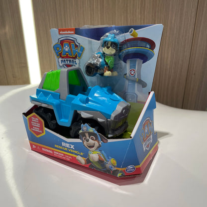 Genuine Paw patrol Dino Rescue Rex Ryder Everest Rescue Vehicle with Collectible Action Figure Patrulla Canina Children TOY Gift