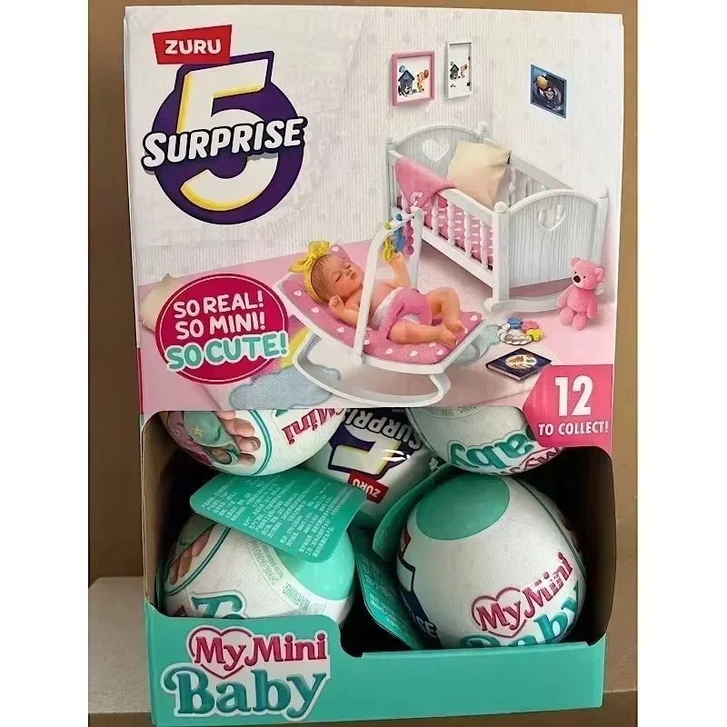 Genuine Zuru My Mini Baby Toy 5 Surpris Ball Ver1 Action Figures My Mini Baby Ver.2 Miniverse Anime Fiugres Decor Birthday Gift