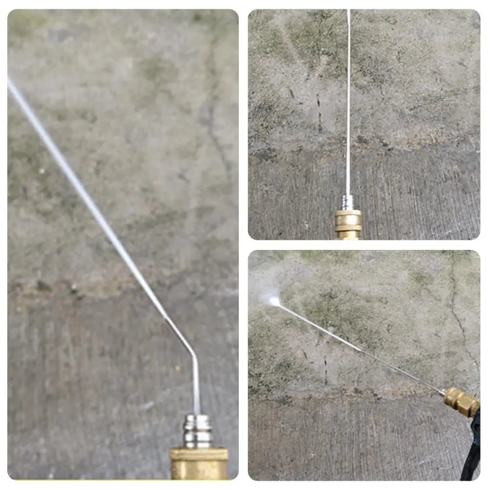 4Pc Cleaning Nozzle Water Gun High Pressure Needle Nozzle Straight/Side Jet For AC & Car Washer Tanks Gap Deep-Cleaning