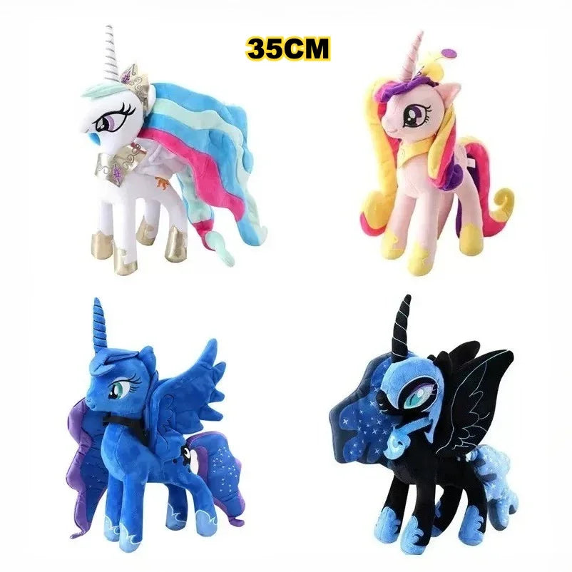 35/30CM My Little Pony Plush Toys Twilight Sparkle Pinkie Pie Fluttershy Rainbow Dash Soft Stuffed Unicorn Toys for Kids Gift