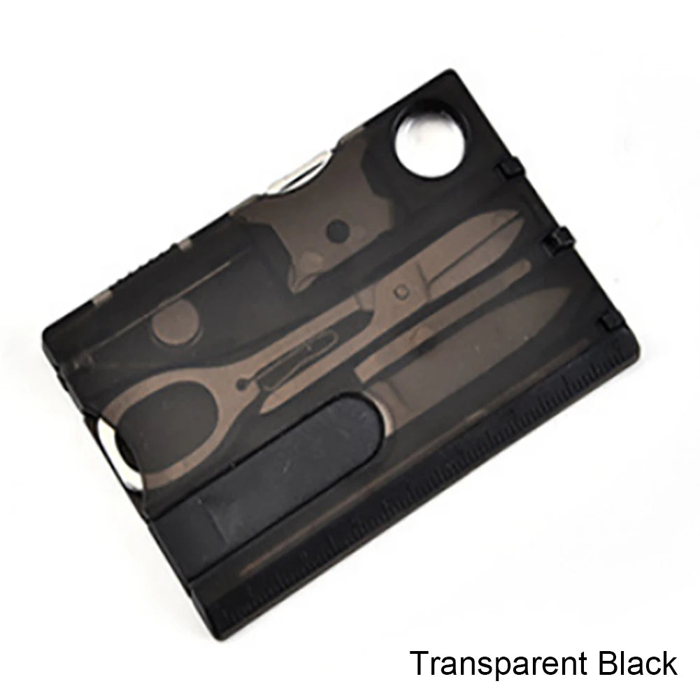 12 In 1 Pocket Credit Card Portable Multi Tools Outdoor Survival Camping Equipment 1 Box Portable Hiking Card Tools Gear