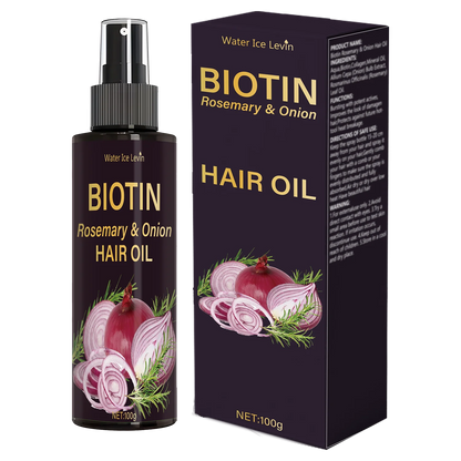 Rosemary Oil 3-in-1 Spray: Scalp/Hair Care, with Onion Formula, Moisturizes and Adds Shine to Hair, Ideal Nourishing Hair Care Oil