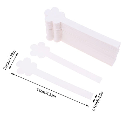 100pcs/lot Round Head Testing Aromatherapy Fragrance Perfume Essential Oils Test Tester Paper Strips Flower Shape