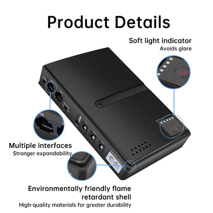 AC85-265V DC1018L Router 5V9V12V Optical Cat Monitor Backup Uninterruptible DC Power Supply Charger Cell Phone UPS No Battery