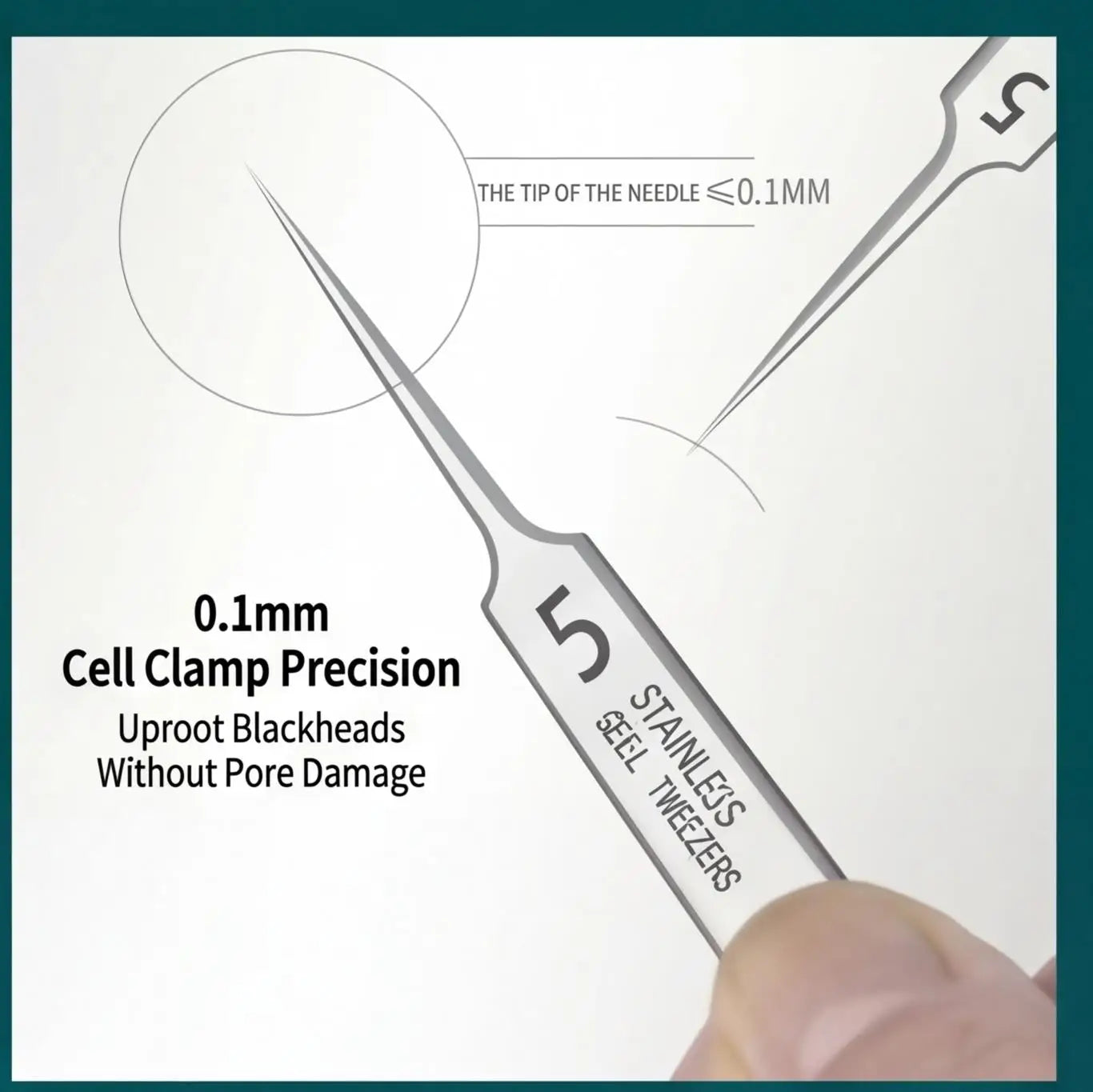 8PCS Stainless Steel Acne & Blackhead Removal Tool Set – Cell Clip, Acne Needle, Beauty Salon Kit