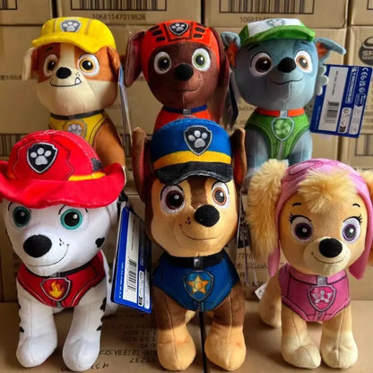 100% Genuine Paw Patrol 18-20cm standing posture Plush Toy Chase Skye Marshall Rocky Zuma Rubble 6kinds Children Birthday Gift