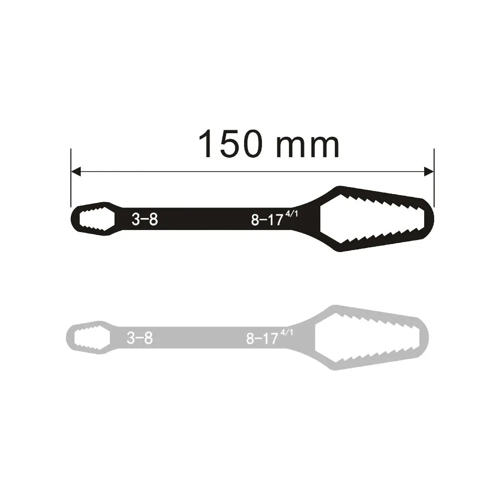 Universal Adjustable Torx Wrench 3-17mm Double-Headed Self-Tightening Glasses Wrench Board for Factory Hand Tools Spanner