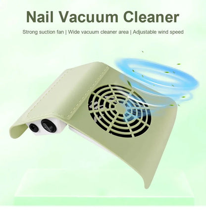 Professional Nail Dust Collector Vacuum - Low Noise Manicure Dust Extractor with Strong Suction Fan for Nail Salon & Home Use