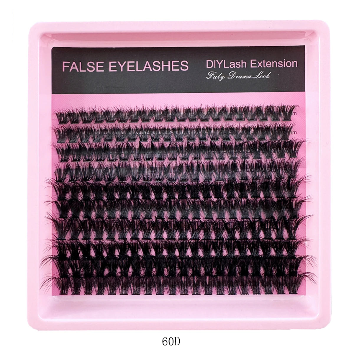 50D-160D 8D Luxury Fluffy DIY Cluster Lashes - 8-16mm Mixed Length Eyelash Extension 0.07mm Russian D Curl Thick And Reusable