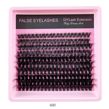 50D-160D 8D Luxury Fluffy DIY Cluster Lashes - 8-16mm Mixed Length Eyelash Extension 0.07mm Russian D Curl Thick And Reusable