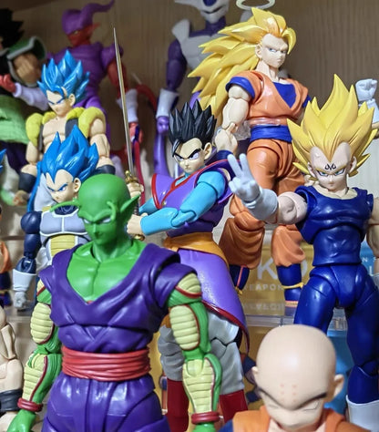 In Stock Dragon Ball Anime Figures Kaioshin Son Gohan Action Figure Supreme Kai God Of Creation Shf Pvc Model Desktop Decoration