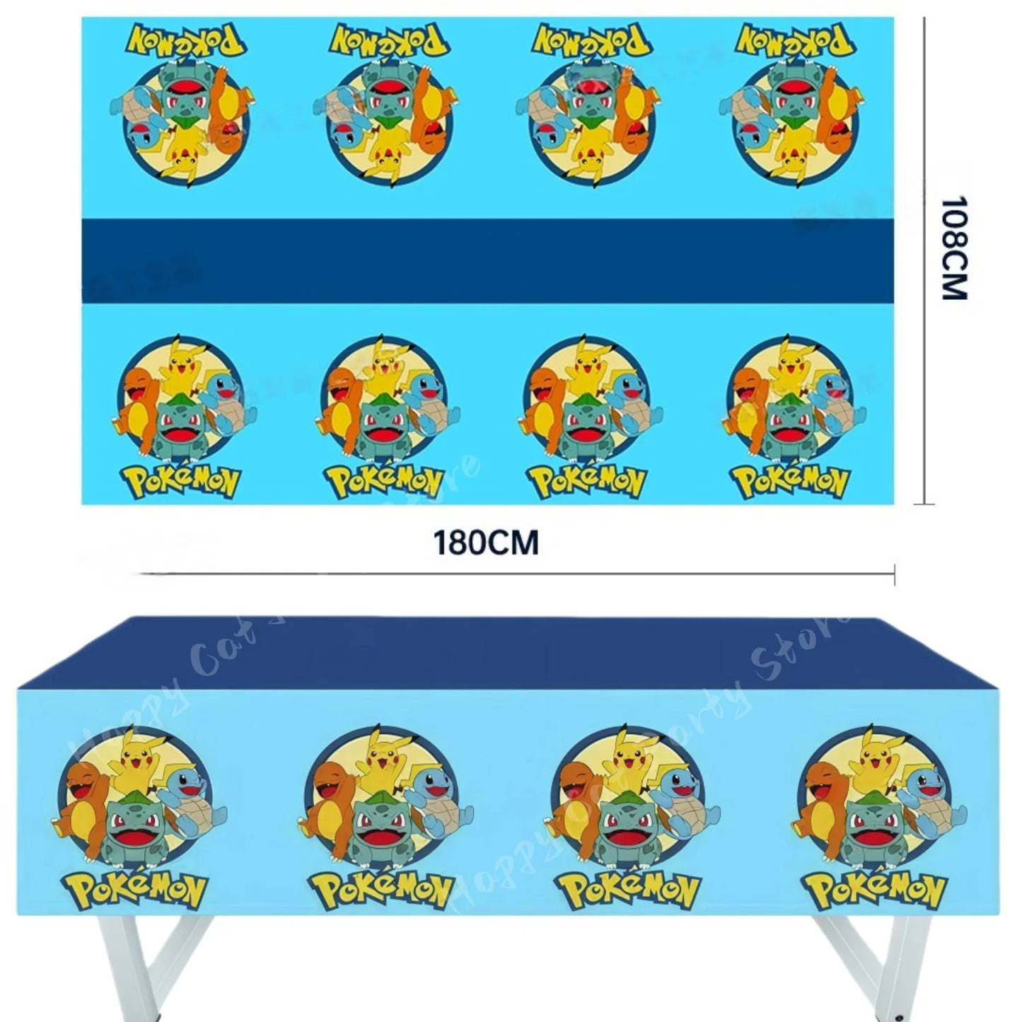 Decoration Pokemon Birthday Party Hats Pikachu Disposable Tableware Tablecloth Cup Plate Napkin Baby Shower Party Favors Pokemon