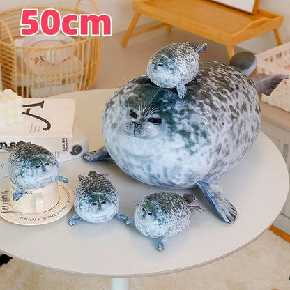 Simulation Giant  Sea Lion Plush Toys Soft Stuffed Animal Seal Pillow Real Life Appease Doll Cute Gift for Baby Kids