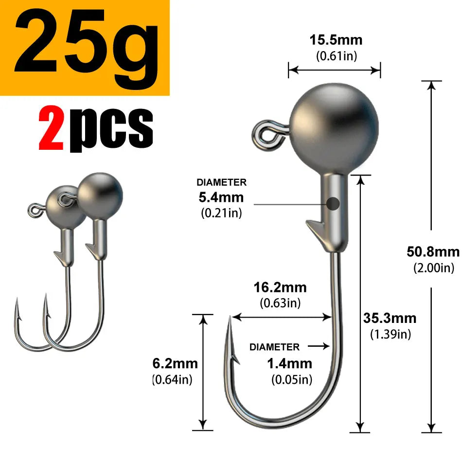 WODJYJ 1g 2g 3g 4g 5g 7g 8g 10g 14g 20g 28g jig head hook for fishing tackle ,rig soft worm hook crank lure bait hook