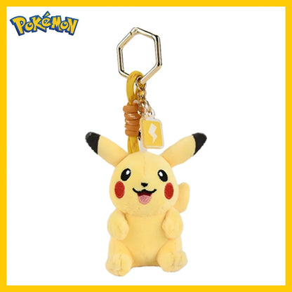 Original Anime Pokemon Kawaii Pikachu Keychain Gengar Mew Jigglypuff Mimikyu Stuffed Toy Cute Plush Keyring Doll Pendant Gift