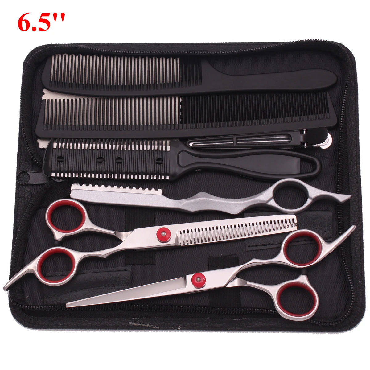 6.5'' Professional Hair Scissors Set Comb Razor Thinning Cutting Shears Hairdressing Salon Barber Home Japan Steel Dropshipping