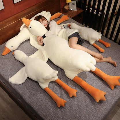 130/160/190cm Large White Goose Fur-Retriever Soft Toy Children's Girls' Gift Cute Doll Sleeping Pillow Large-sized Doll
