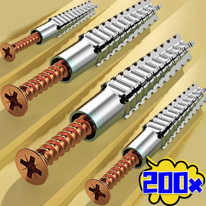 10/500 Set Expansion Pipe with Screw Self Tapping Screw Drilling Plug Expansion Bolt Tools for Hollow Walls Tile Drywall Anchors
