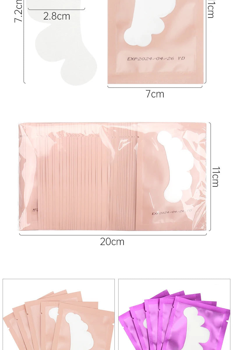 50 Pairs Grafting False Lashes Cloud Shape Paper Eye Gel Patches Under Eye Pads Tips Eyelash Extension  Makeup Tools