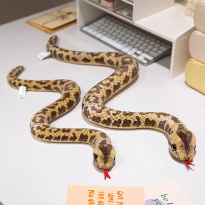 9 Kinds Simulation Snake Plush Toy Lifelike Anaconda Fake Snake Python Model Prank Doll Creative Room Decoration Birthday Gift