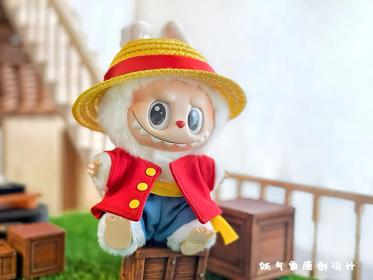 Doll labubu Clothes Accessories Luffy Choba Roronoa Zoro Doll Set Mini Plush Doll Clothing Fashion Doll Accessories Decoration