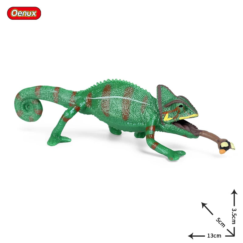 Oenux New Simulation Wild Reptile Animals Action Figures Lizard Model Figurines Kids Education Congnitive Scene Decoration Toy